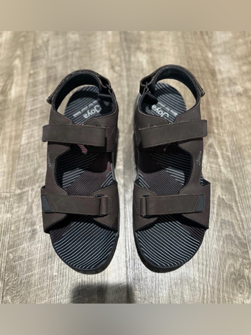 JOYA ALEXANDER DARK BROWN MENS SWISS TECHNOLOGY SANDAL SIZE 12.5